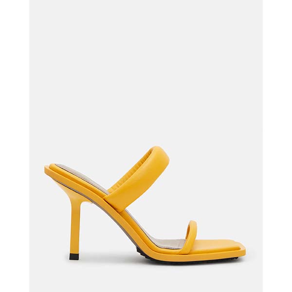 Allsaints Australia Womens Ava Leather Heeled Sandals Yellow AU64-358